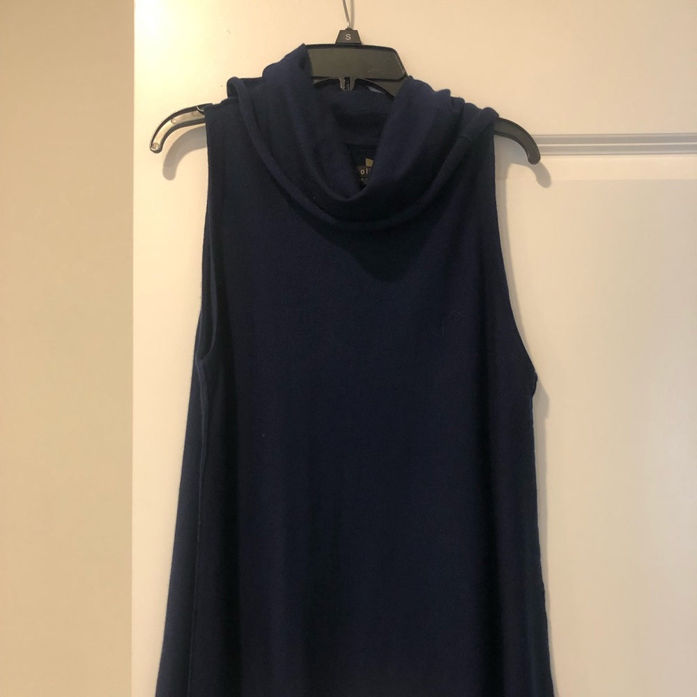Alice + Olivia Wool & Cashmere Blend Sleeveless Top small navy